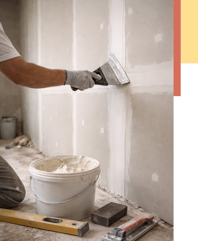 Шпаклевка перегородок из гипсокартона в Новороссийске от 2552 руб. — услуги ОТДЕЛОЧНИК-Нвр