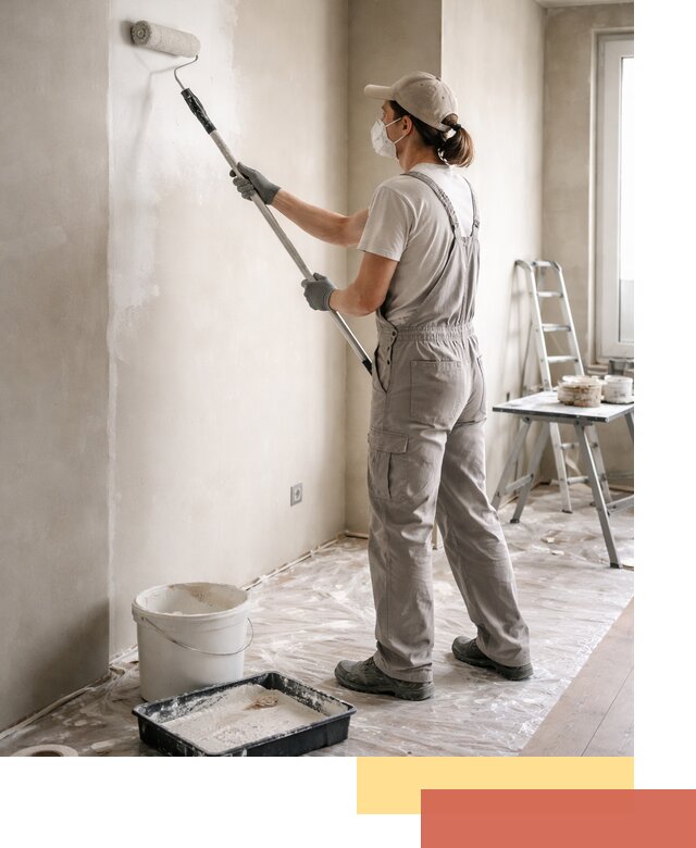 Покраска перегородок из гипсокартона в Новороссийске качественно и недорого