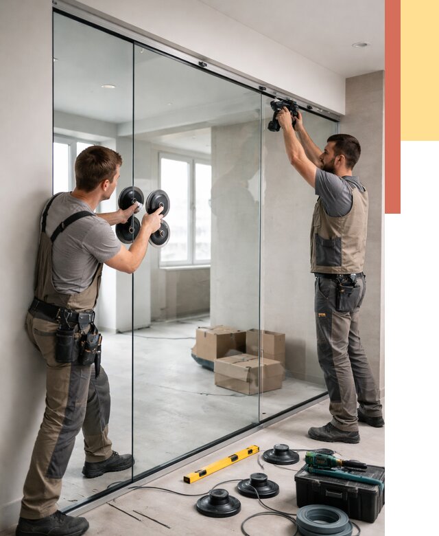 Монтаж стеклянных перегородок в Новороссийске от 6635 руб. | ОТДЕЛОЧНИК-Нвр