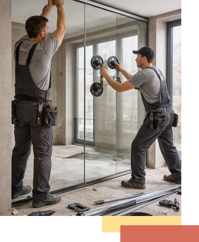 Цельностеклянные перегородки под ключ в Новороссийске