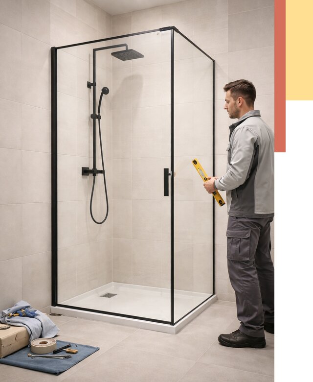 Стеклянные перегородки для душа в Новороссийске от 12760 руб. | Монтаж под ключ — ОТДЕЛОЧНИК-Нвр