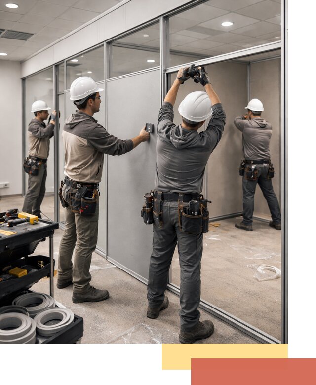 Мобильные офисные перегородки под ключ в Новороссийске