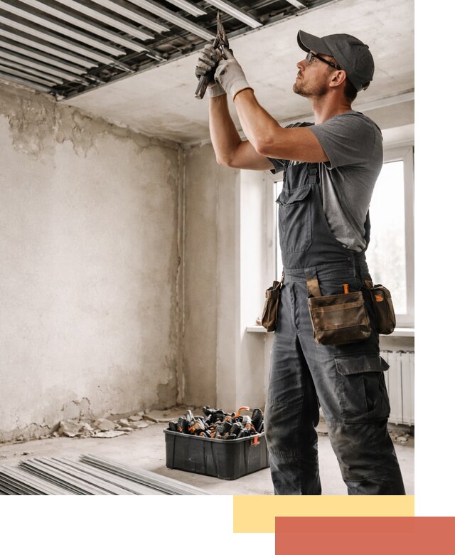 Демонтаж реечного потолка в Новороссийске быстро и аккуратно