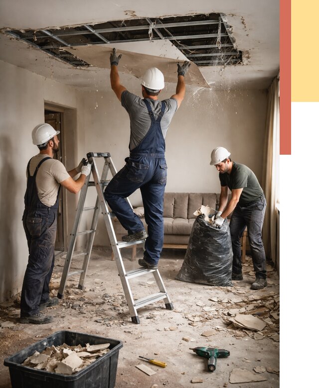 Демонтаж гипсокартонного потолка в Новороссийске от 429 руб. за м2 — ОТДЕЛОЧНИК-Нвр