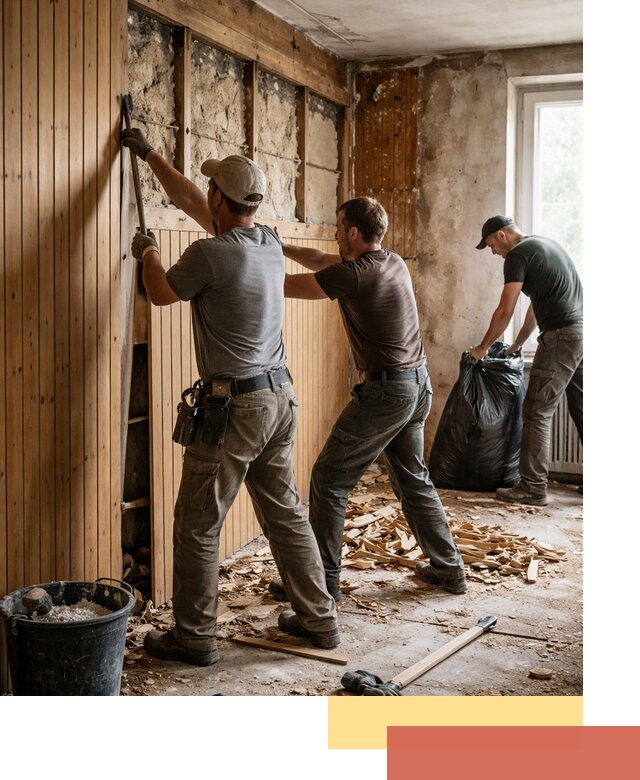 Демонтаж вагонки и вывоз материалов в Новороссийске