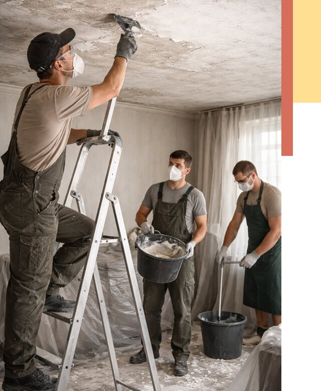 Удаление побелки с потолка в Новороссийске от 2552 руб. быстро и недорого | ОТДЕЛОЧНИК-Нвр