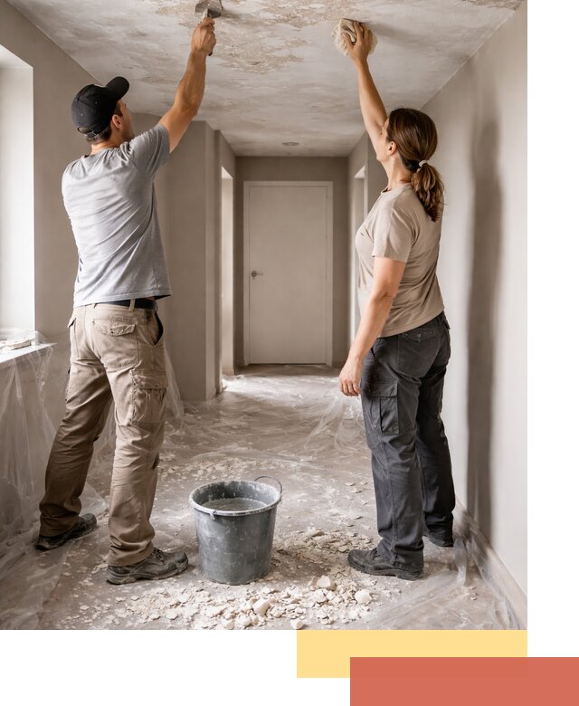 Удаление побелки с потолка в Новороссийске — быстро и аккуратно