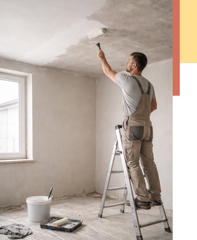 Грунтовка потолка в Новороссийске от 2552 руб. — быстро и недорого | ОТДЕЛОЧНИК-Нвр