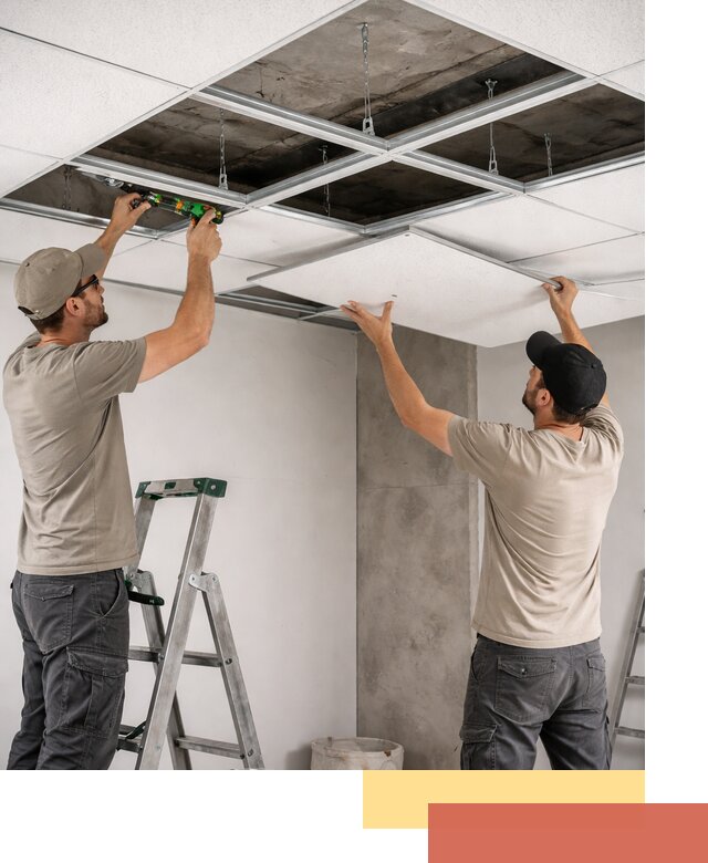 Монтаж потолка Армстронг под ключ в Новороссийске