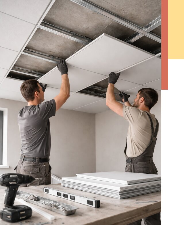 Монтаж кассетного потолка в Новороссийске от 4594 руб/м2 — установка и сборка | ОТДЕЛОЧНИК-Нвр