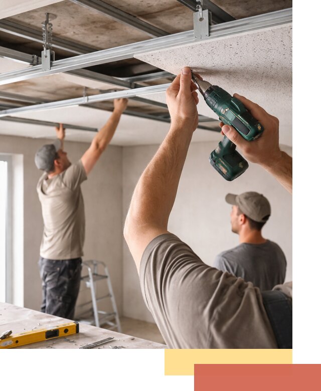 Монтаж акустического потолка в Новороссийске под ключ