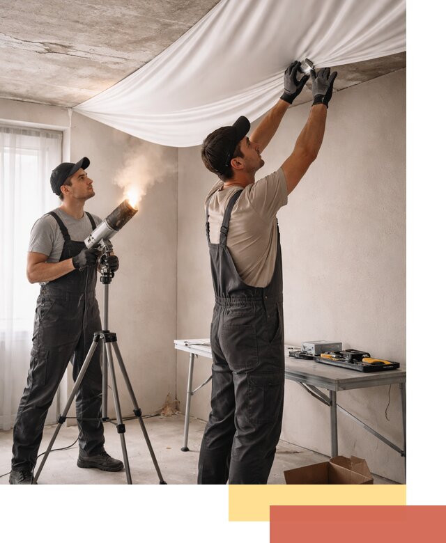 Установка натяжного потолка под ключ в Новороссийске