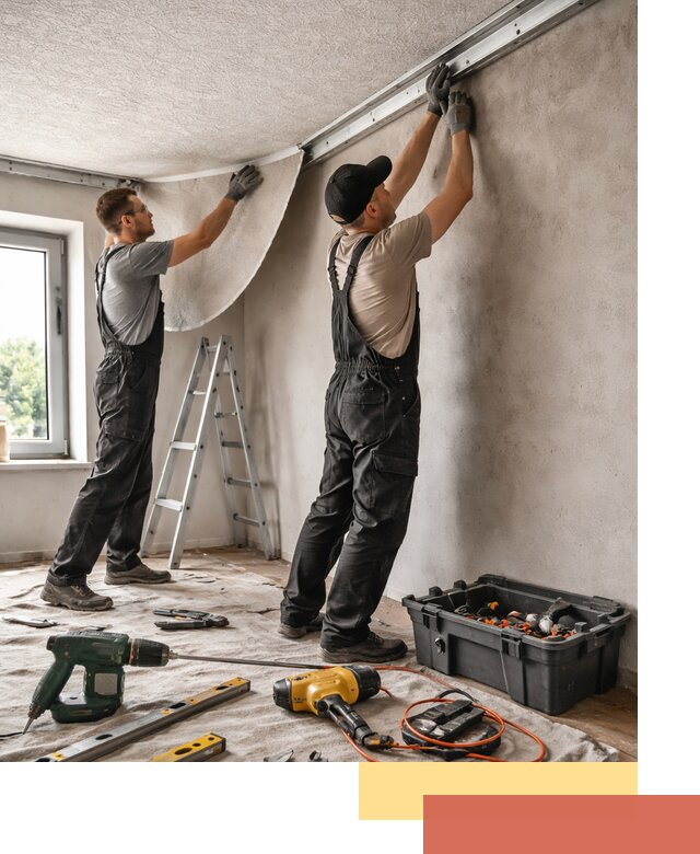 Монтаж фактурного натяжного потолка в Новороссийске качественно и быстро