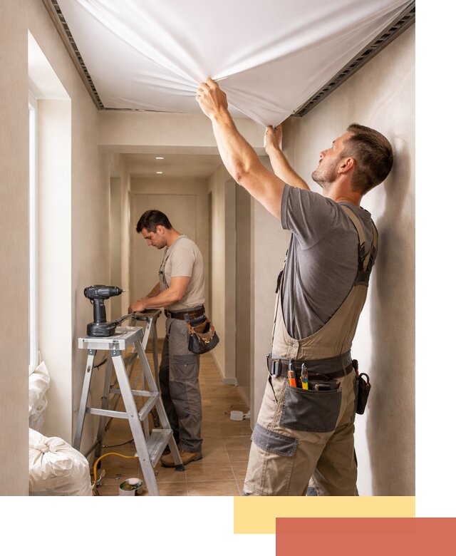 Монтаж натяжного потолка в прихожей в Новороссийске