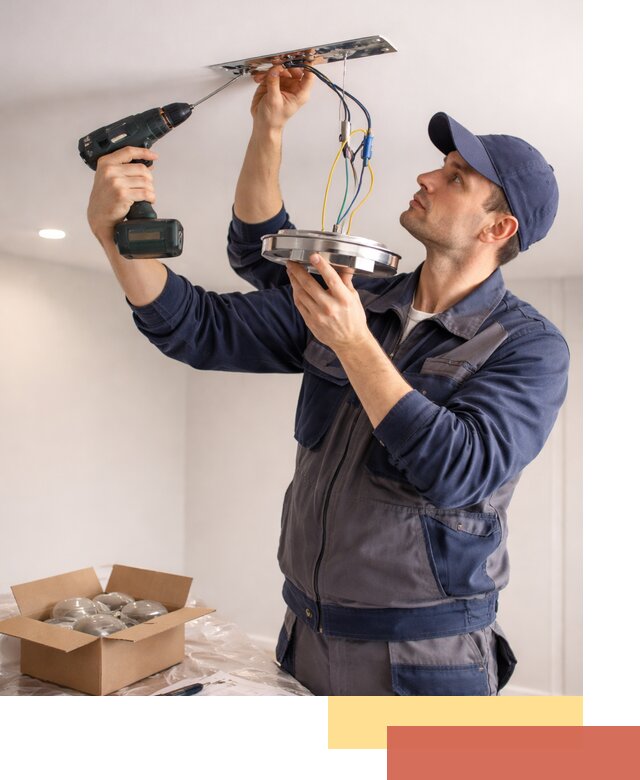 Установка люстры в натяжной потолок в Новороссийске