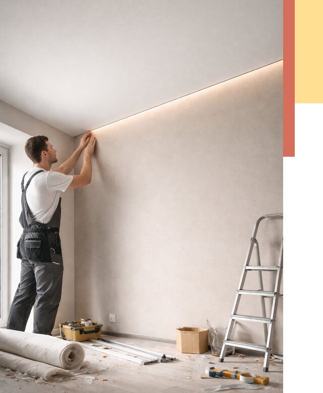 Теневые натяжные потолки в Новороссийске от 8371 руб. под ключ | ОТДЕЛОЧНИК-Нвр