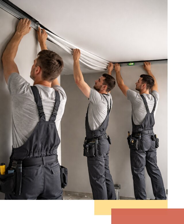 Теневые натяжные потолки в Новороссийске: монтаж и отделка быстро и качественно