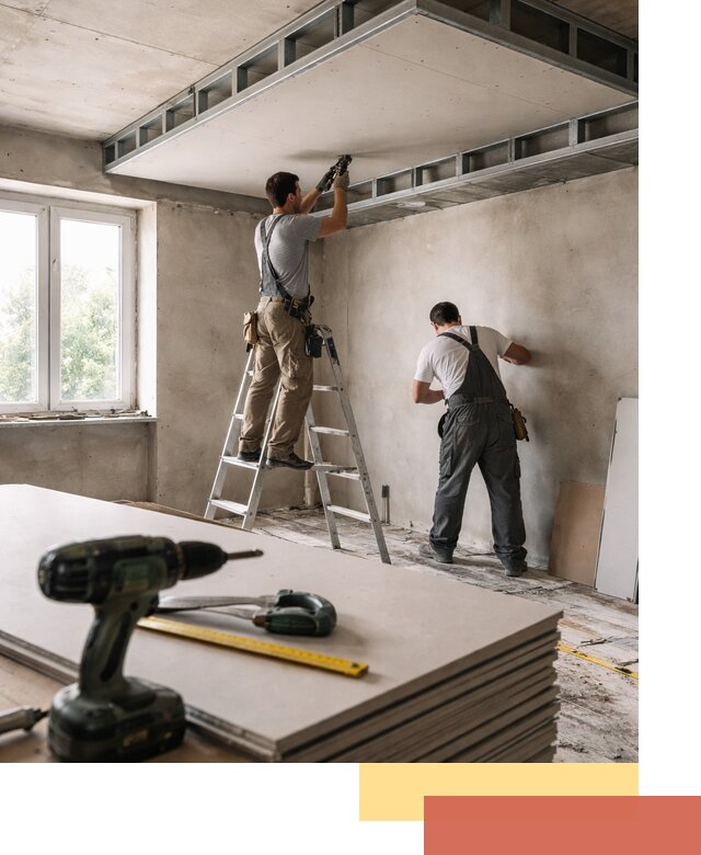 Двухуровневый потолок из гипсокартона в Новороссийске