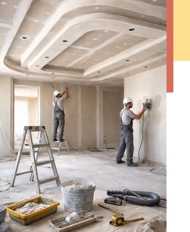 Многоуровневый потолок из гипсокартона в Новороссийске от 766 руб. под ключ | ОТДЕЛОЧНИК-Нвр