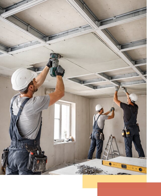 Кессонный потолок из гипсокартона под ключ в Новороссийске