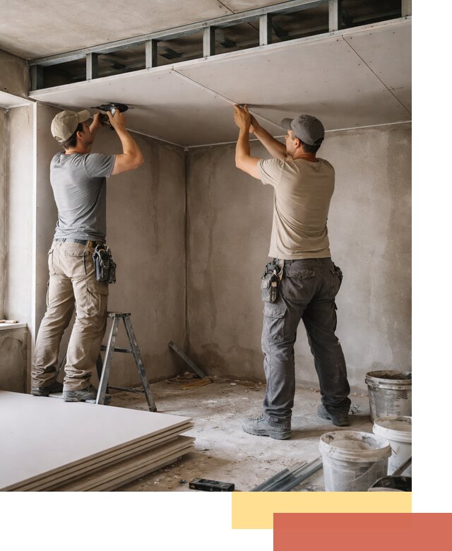 Короб из гипсокартона на потолке под ключ в Новороссийске