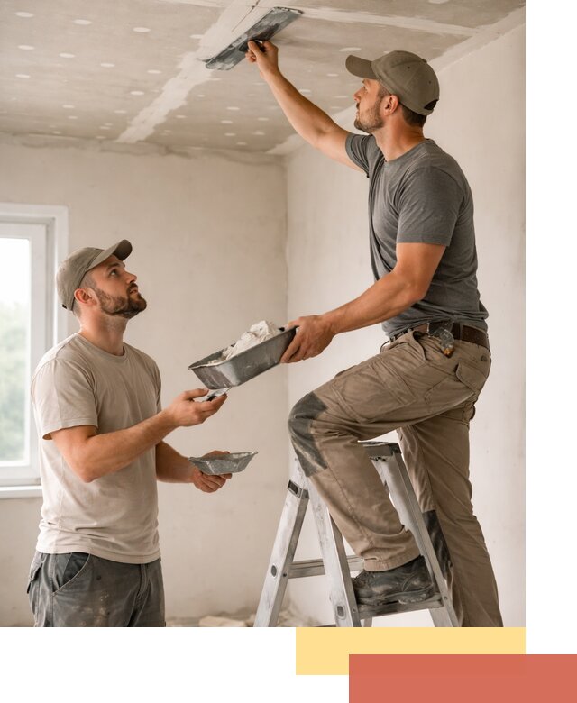 Шпаклевка потолка из гипсокартона в Новороссийске качественно и быстро