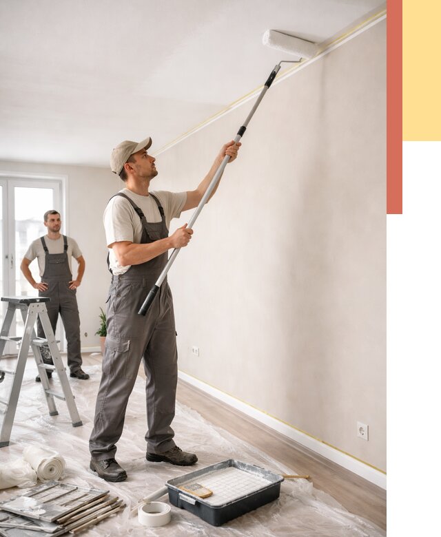 Покраска потолка из гипсокартона в Новороссийске от 4594 руб./м2 — услуги под ключ | ОТДЕЛОЧНИК-Нвр