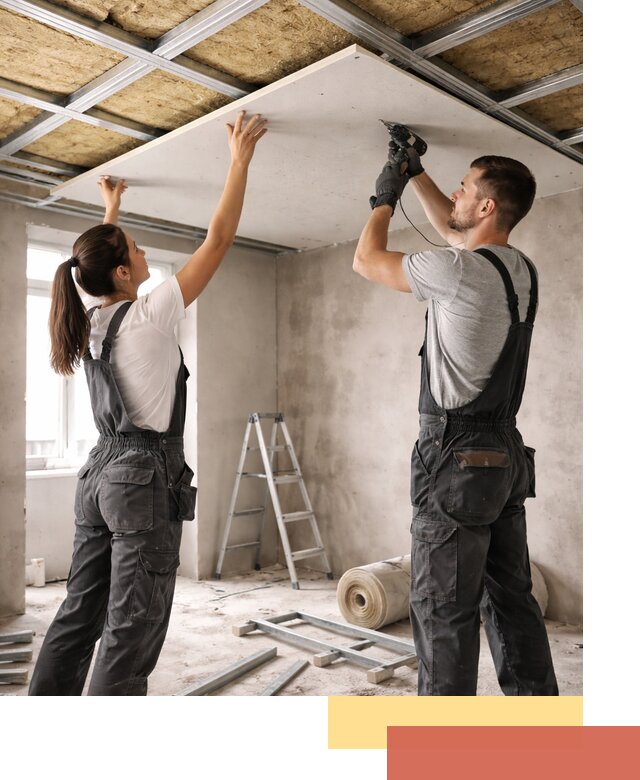 Звукоизоляция потолка из ГКЛ в Новороссийске профессионально и надежно