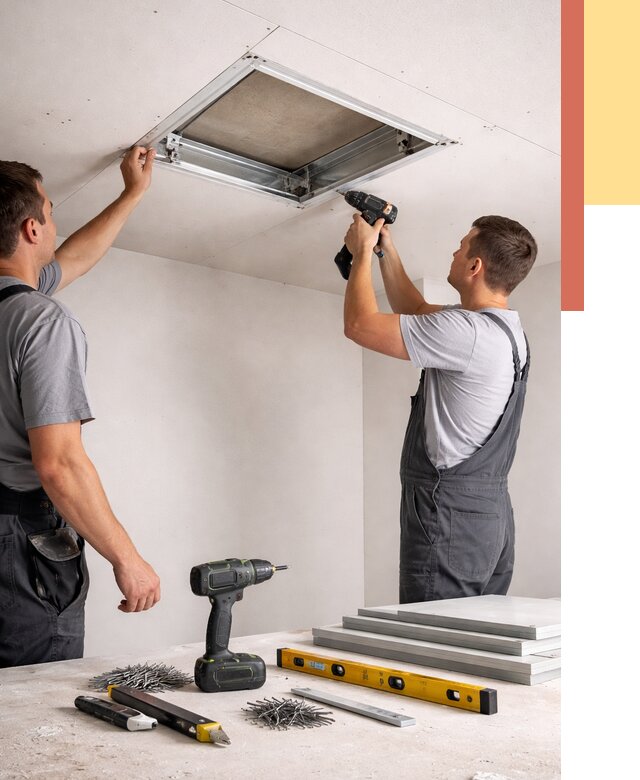 Установка люка в потолок ГКЛ в Новороссийске от 2552 руб. под ключ | ОТДЕЛОЧНИК-Нвр