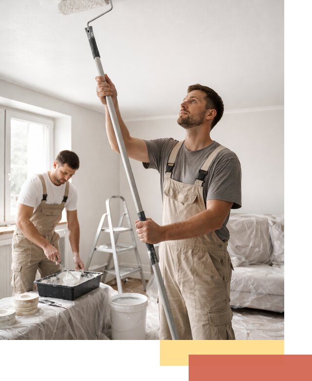 Покраска потолка водоэмульсионной краской в Новороссийске