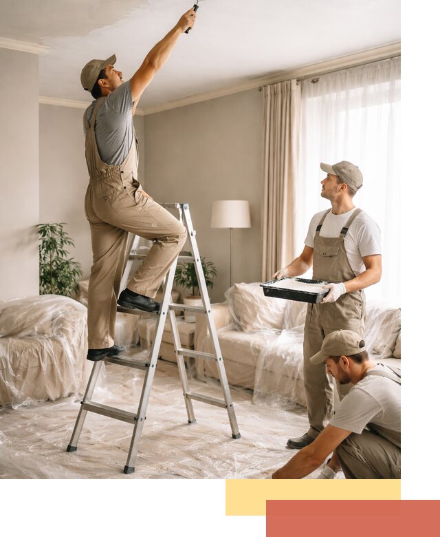 Покраска потолков акриловой краской в Новороссийске качественно и быстро