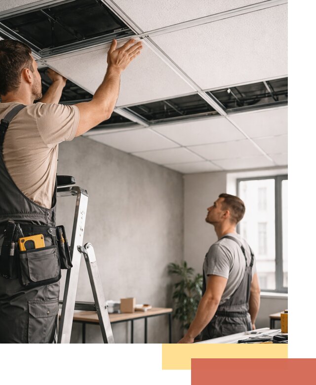 Монтаж потолочной плитки в Новороссийске качественно и в срок