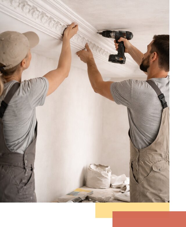 Профессиональный монтаж лепнины на потолок в Новороссийске