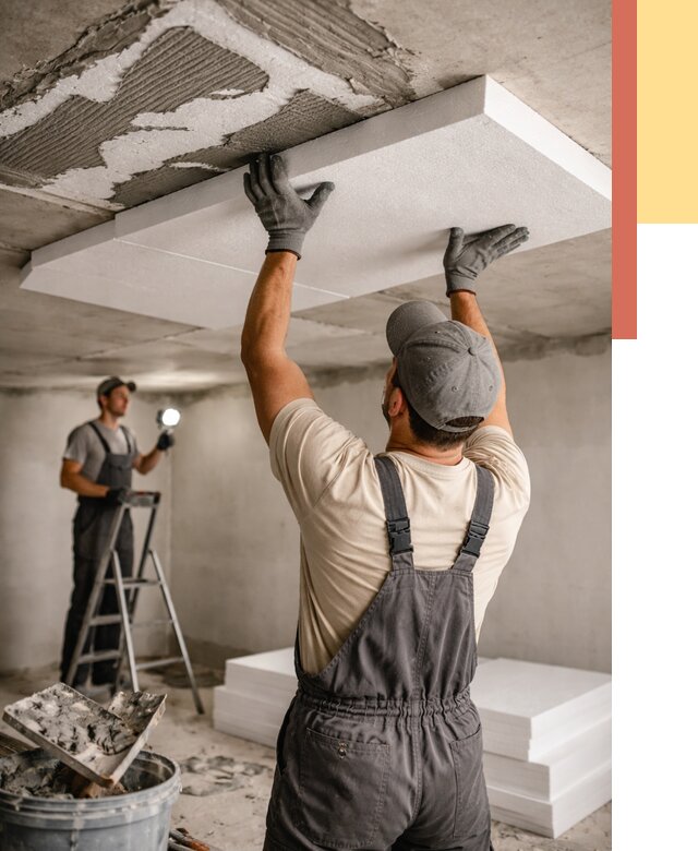 Утепление потолка пенопластом в Новороссийске от 4594 руб/м2 — недорого и быстро | ОТДЕЛОЧНИК-Нвр